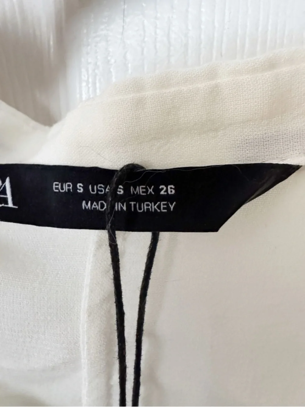 Zara White Wrap Blouse with Tie Waist NWT - Picture 4 of 10